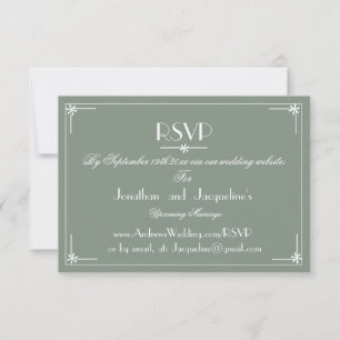 Rustic Wedding Website Email RSVP Response Card