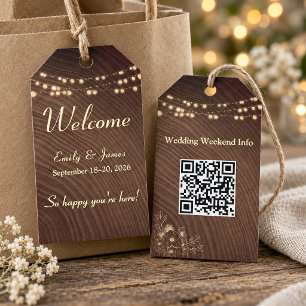 Rustic Wedding Welcome Bag Tag