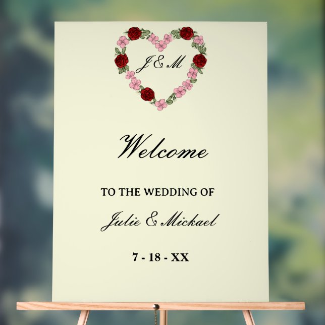 Rustic Wedding Welcome Sign (Neutral)