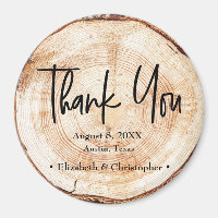 Rustic Wedding Wood Cut Thank you Script
