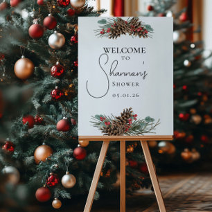 Rustic Welcome Sign - Christmas Bridal Shower