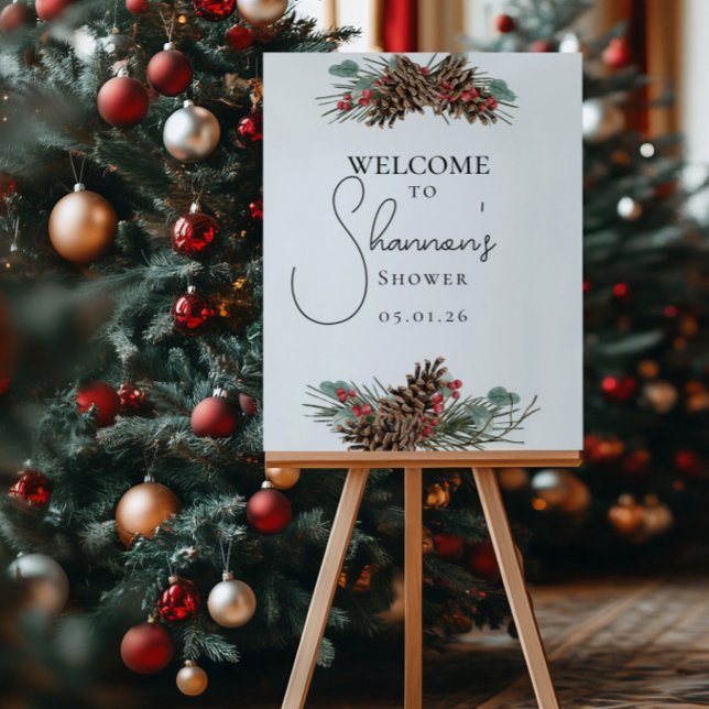 Rustic Welcome Sign - Christmas Bridal Shower (Creator Uploaded)