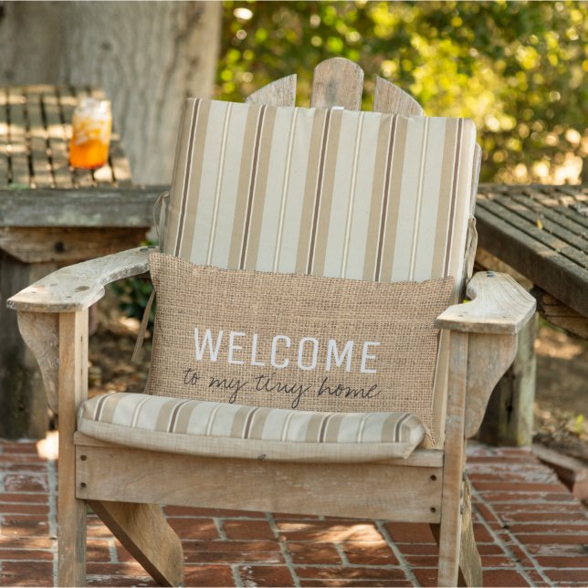Rustic Welcome to my tiny home Lumbar Cushion (Chair)