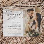 Rustic We're Engaged Photo Engagement Party Invitation<br><div class="desc">Rustic We're Engaged Photo Engagement Party Invitation
Add custom text to the back to provide any additional information needed for your guests.</div>