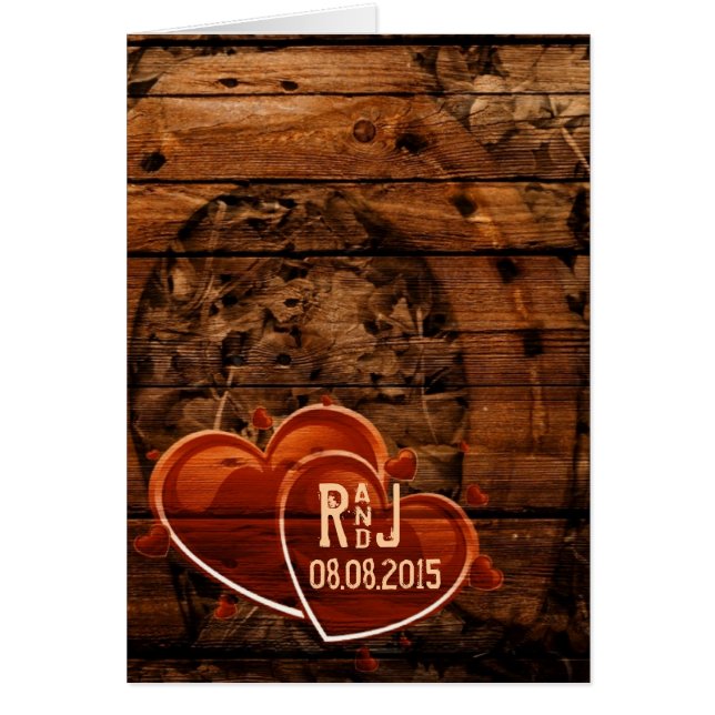 Rustic Western Barn Wood Horseshoe Wedding (Front)