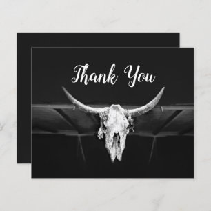 Rustic Western Black And White Bull Skull Budget