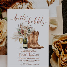 Rustic Western Boots and Bubbly Bridal Shower