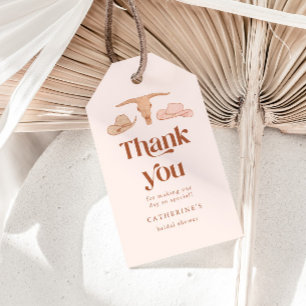 Rustic Western Bridal Shower Gift Tags
