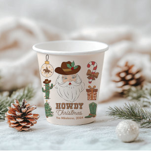 Rustic Western Christmas Paper Cups