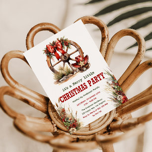 Rustic Western Christmas Party         Invitation