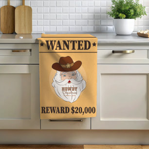 Rustic Western Christmas  Tea Towel