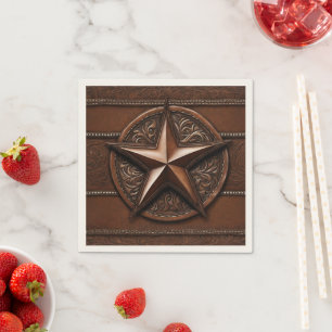 Rustic Western Country Cowboy Texas Lone Star Napkin