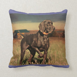 rustic western country farm labrador retriever cushion
