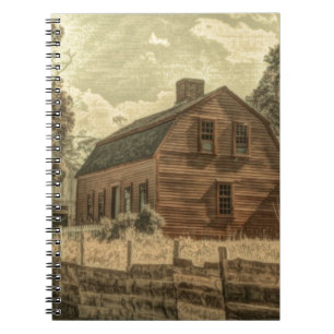 Rustic Western Country Farmhouse Chic Red Barn Notebook