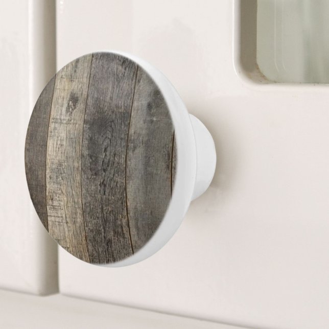 Rustic Western Country Farmhouse Grey Barn Wood  Ceramic Knob (Rustic Western Country Farmhouse Grey Barn Wood Ceramic Knob)