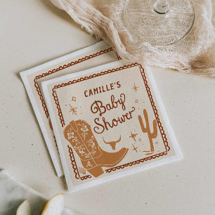 Rustic Western Cowboy Baby Shower Paper Napkins