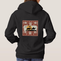 Rustic Western Cowboy Horse Floral Folk Art Sunset