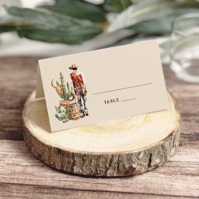 Rustic Western Cowboy Wedding Place Card (Creator Uploaded)