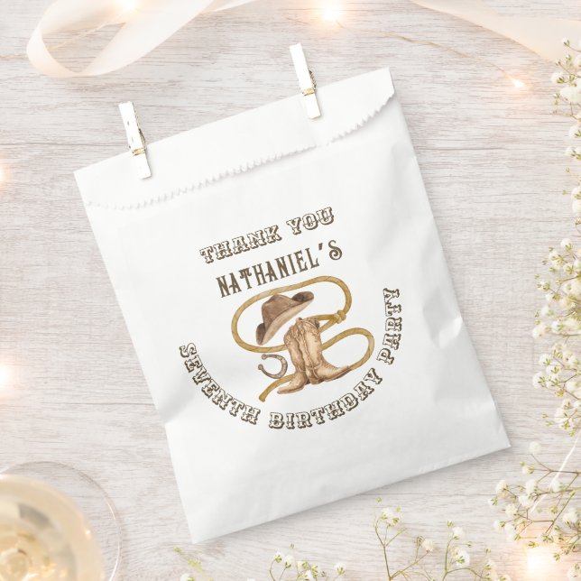 Rustic western cowboy you are wanted favour bag (Clipped)