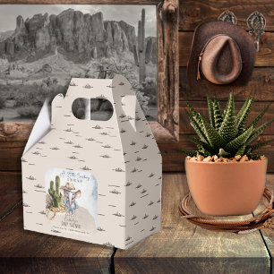 Rustic Western Elephant Cowboy Boy Baby Shower Favour Box