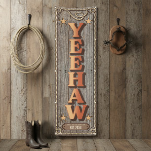 Rustic Western Family Reunion YEEHAW Vert ID1318 Banner