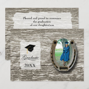 Rustic Western Hi-School Graduation Announcement