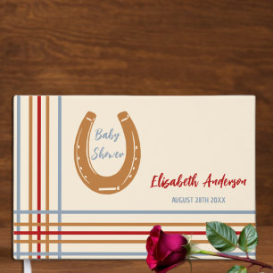 Rustic Western Horseshoe Baby Shower Guest Book