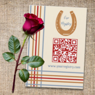Rustic Western Horseshoe Baby Shower Registry Enclosure Card