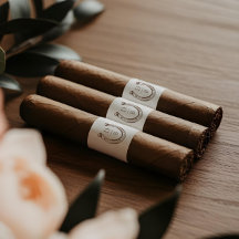Rustic Western Horseshoe Monogram Cigar Bands