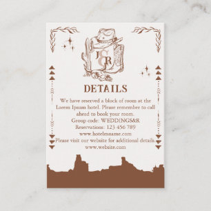 Rustic Western Ranch Farm Barn Cowboy Thank You Enclosure Card