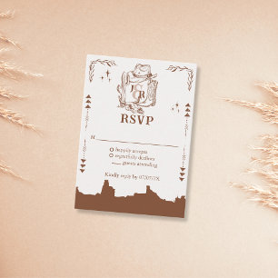 Rustic Western Ranch Farm Barn Cowboy Thank You Enclosure Card