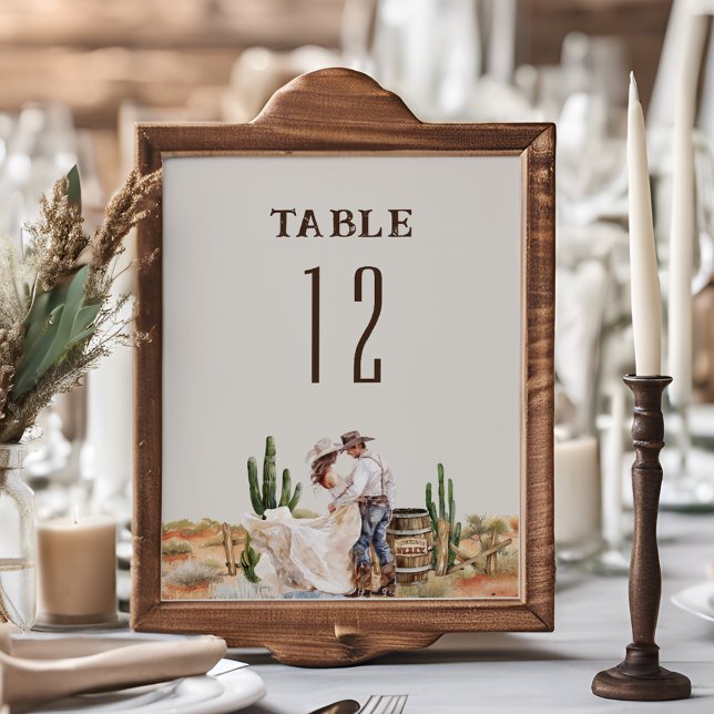 Rustic Western Ranch Wedding Table Number (Creator Uploaded)