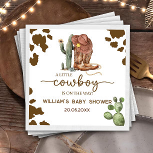 Rustic Western Rodeo Little Cowboy Baby Shower Napkin