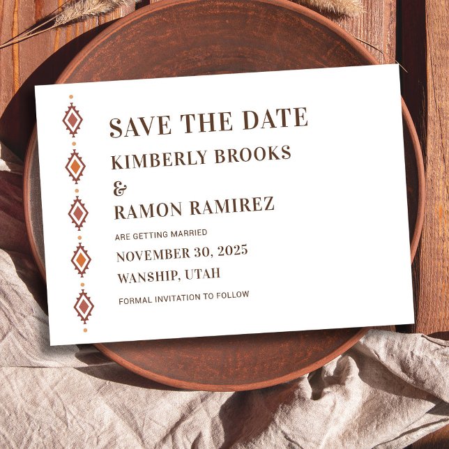 Rustic Western Save The Date Card (Rustic Western Save The Date Card)