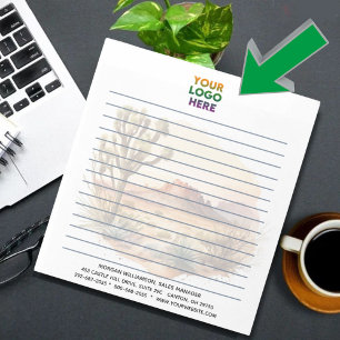 Rustic Western Scene Corporate Logo Lined    Notepad