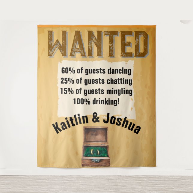 Rustic Western Wedding 🤠 Country Charm Tapestry (Front)