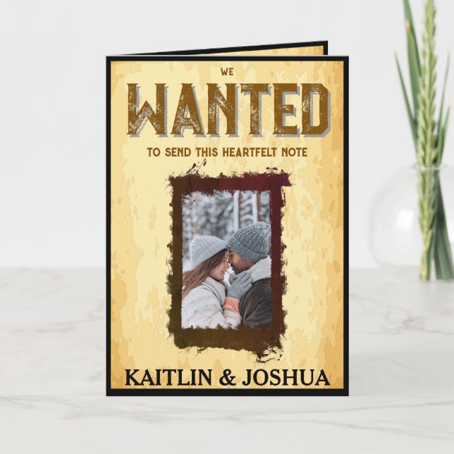 Rustic Western Wedding 🤠 Country Charm Thank You Card (Front)