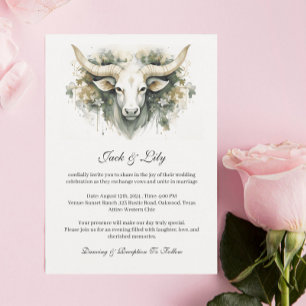Rustic Western Wedding Invitation