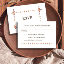 Rustic Western Wedding RSVP Card