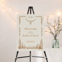Rustic Western Wedding Welcome Sign