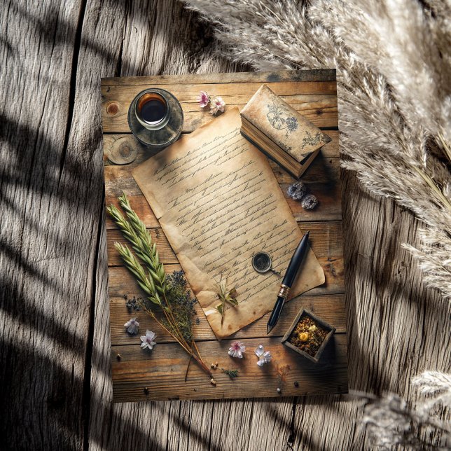 Rustic Western wild west old letter pen stamp  Tissue Paper (Rustic Western wild west old letter pen stamp Tissue Paper)