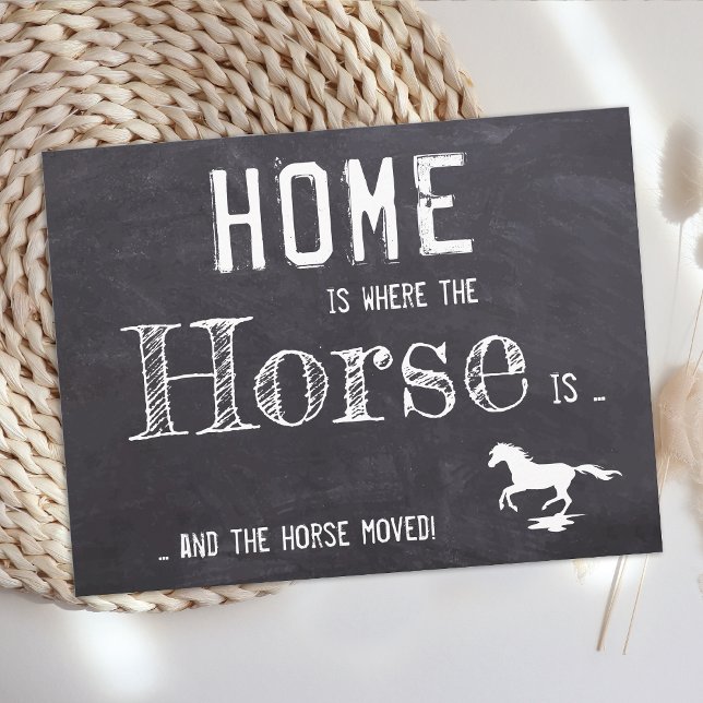 Rustic We've Moved Horse Pet Moving Announcement Postcard (Creator Uploaded)