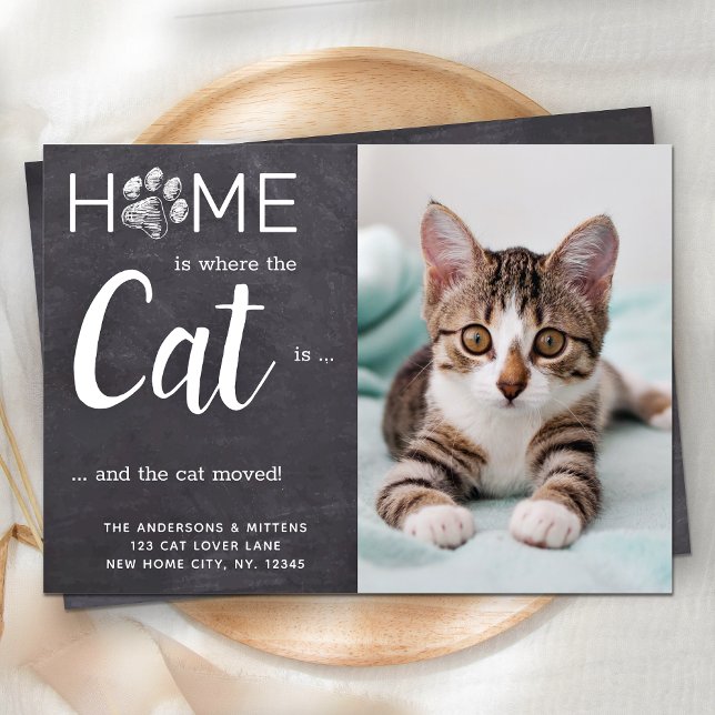 Rustic Weve Moved New Address Pet Photo Cat Moving Announcement (Creator Uploaded)