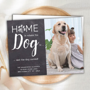 Rustic Weve Moved New Address Pet Photo Dog Moving Announcement Postcard