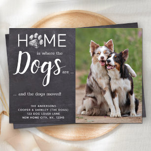 Rustic We've Moved New Address Pet Photo Moving Announcement
