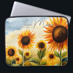 Rustic Whimsical Watercolor Sunflower Field Laptop Sleeve<br><div class="desc">This laptop sleeve design features a watercolor field filled with beautiful sunflowers. Personalise it with a name. Makes a great Mother's Day or birthday gift. Created by Simply Farmhouse Press.</div>
