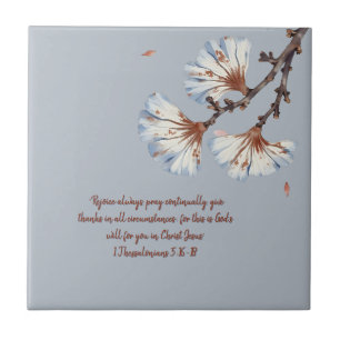 Rustic Whispering Petals Ceramic Tile