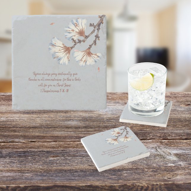 Rustic Whispering Petals Stone Coaster (Creator Uploaded)