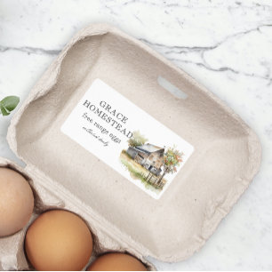 Rustic White Barn Farm Egg Carton