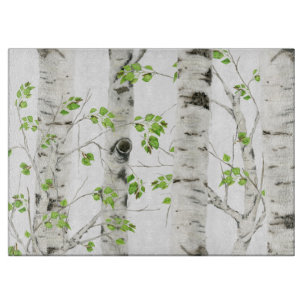 Rustic White Birch Tree Cutting Board